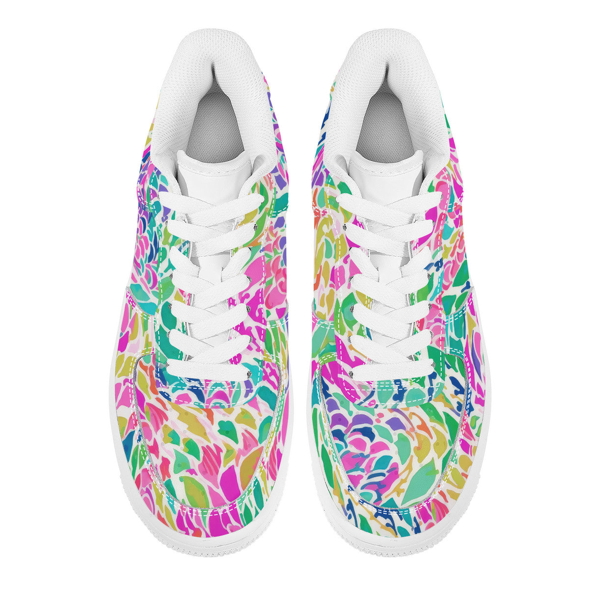 Enchanted Waves: Rainbow Mermaid Dancing in the Sea Unisex Air Force Sneakers