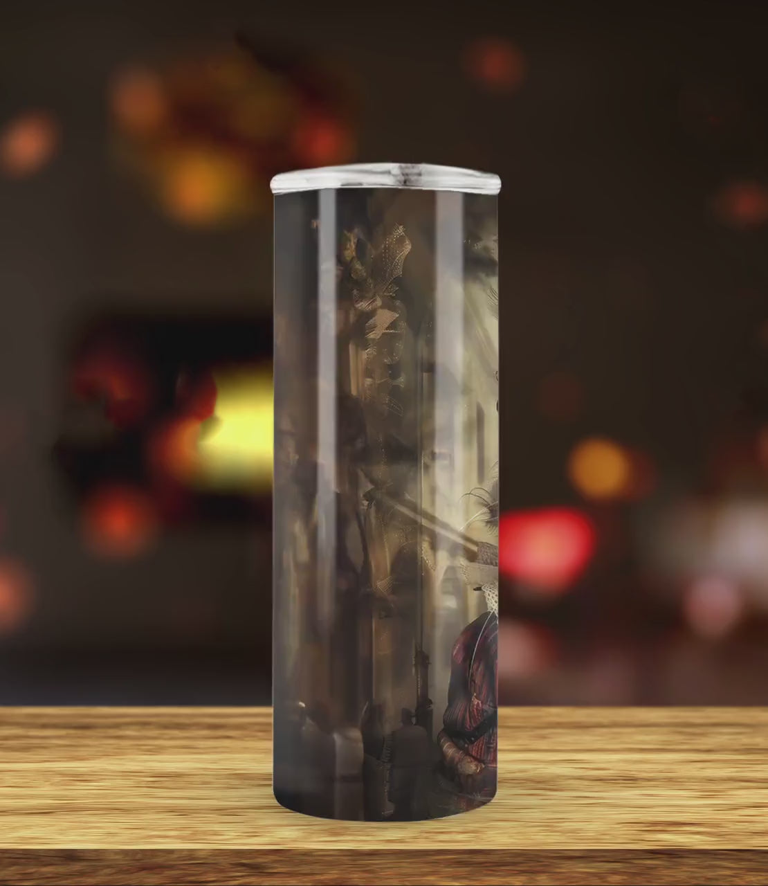 Steampunk Cats 20oz Skinny Tumbler Wrap, Vintage Cats Seamless Sublimation Design Templates, Tumbler Straight PNG Digital Download