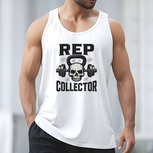 Funny Workout Tank Top Rep Collector, Workout Tank Unisex Jersey Tank