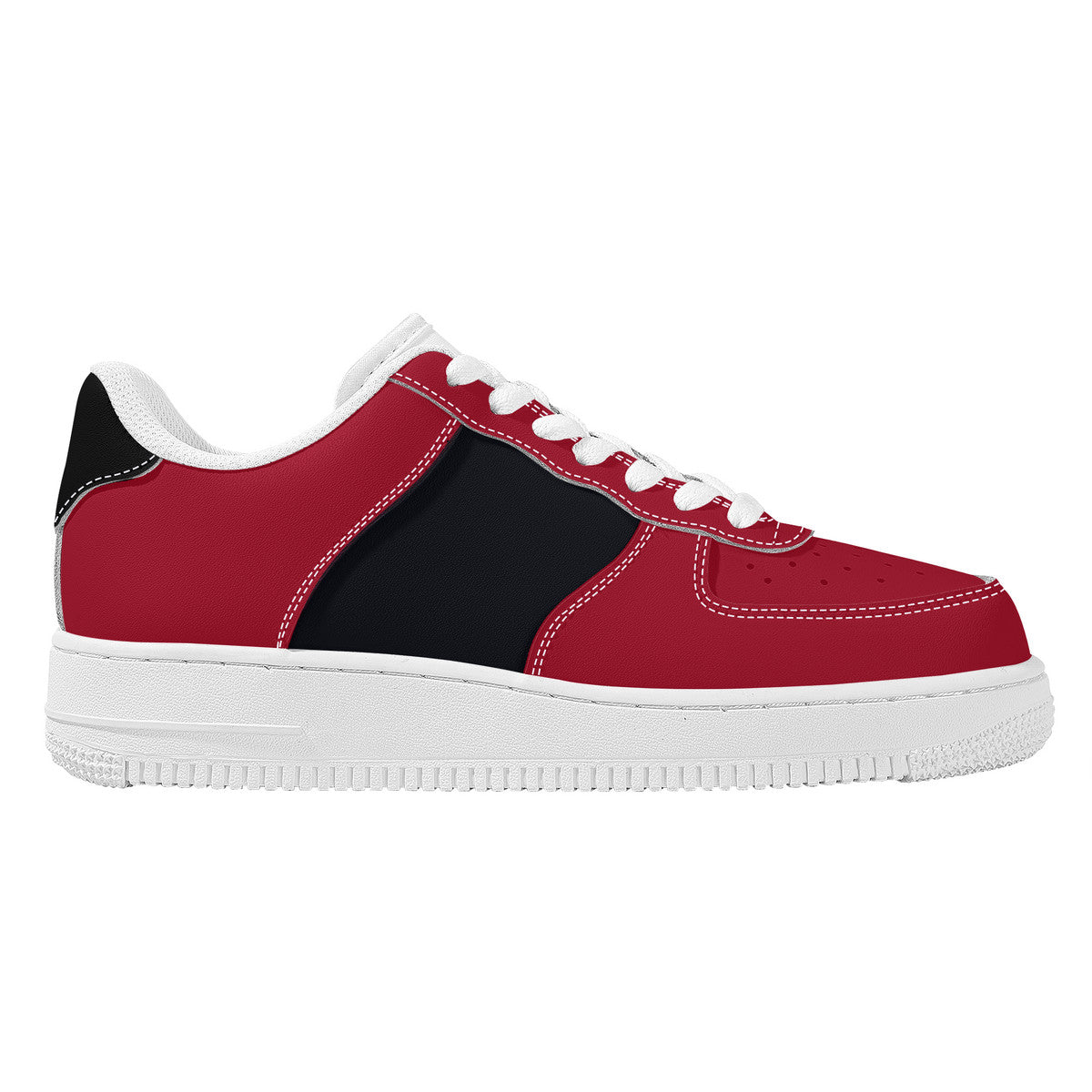 Red and Black Unisex Air Force Sneakers