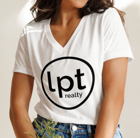 LPT Logo Black Women’s Relaxed V-Neck T-Shirt