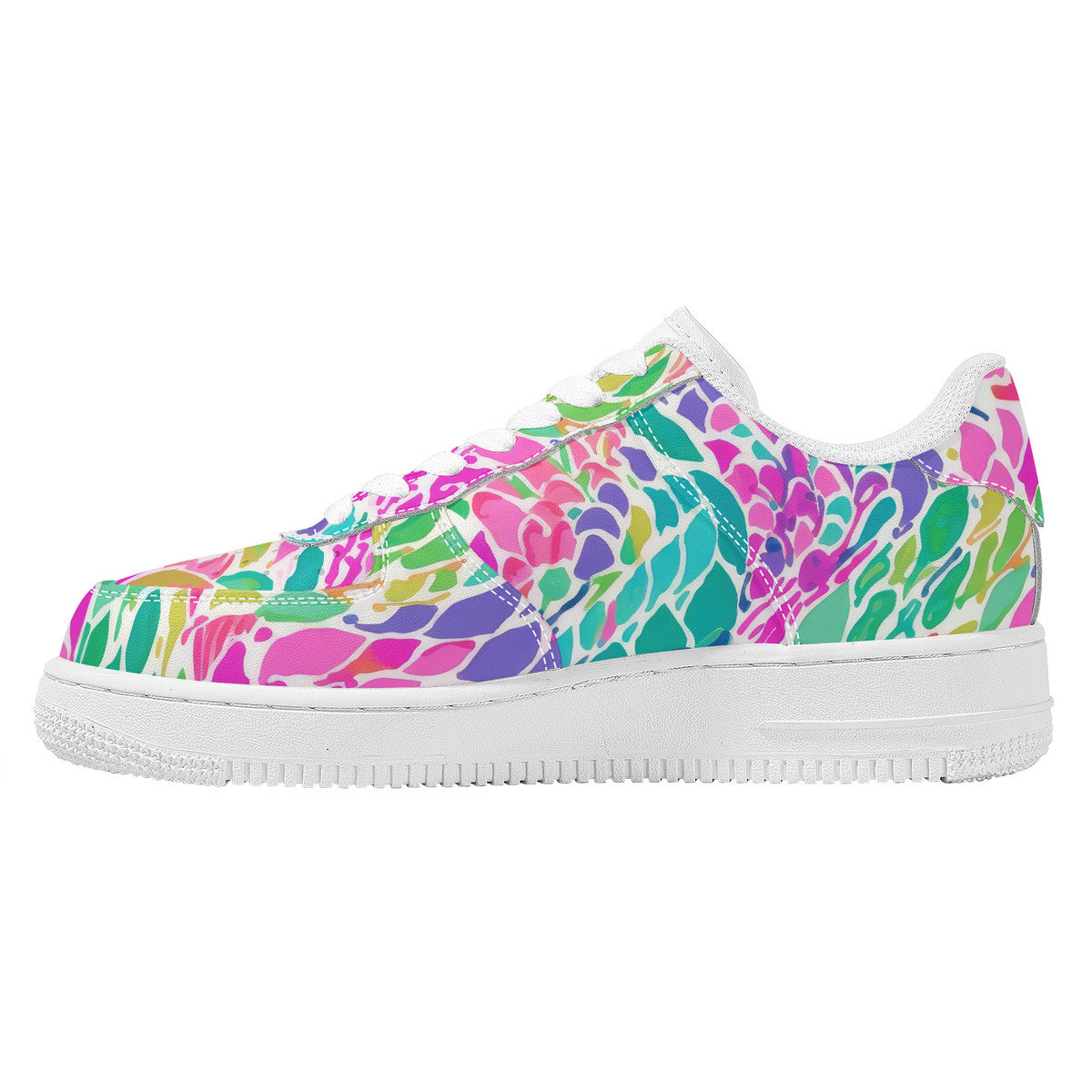 Enchanted Waves: Rainbow Mermaid Dancing in the Sea Unisex Air Force Sneakers