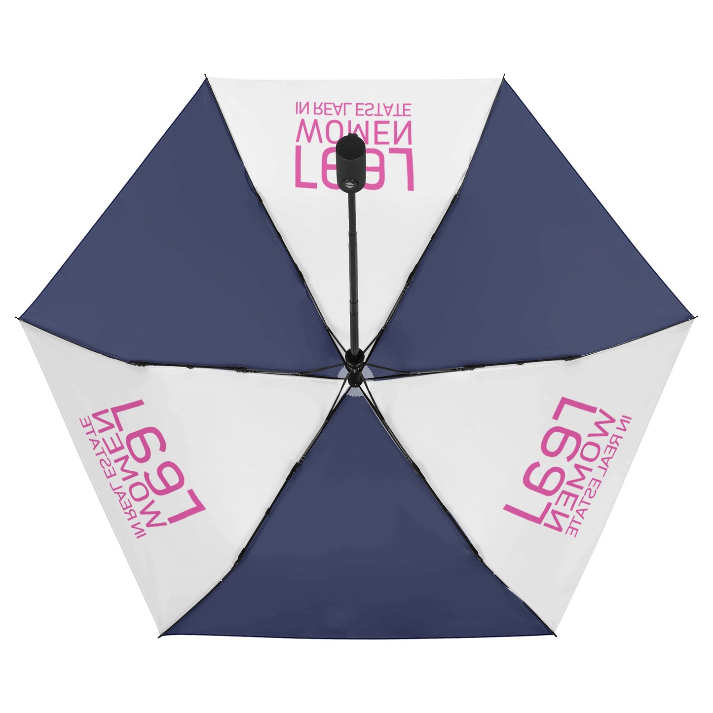 Umbrella Lightweight Auto Open & Close  - Real Women In Real Estate on Navy and White