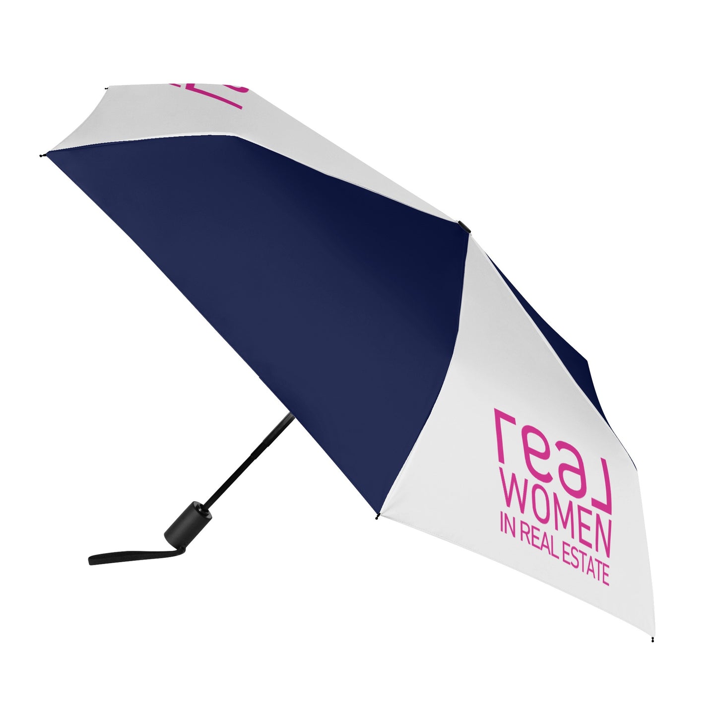 Umbrella Lightweight Auto Open & Close  - Real Women In Real Estate on Navy and White