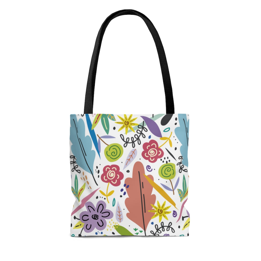 Spring Floral Design - Canvas Tote 3 Sizes