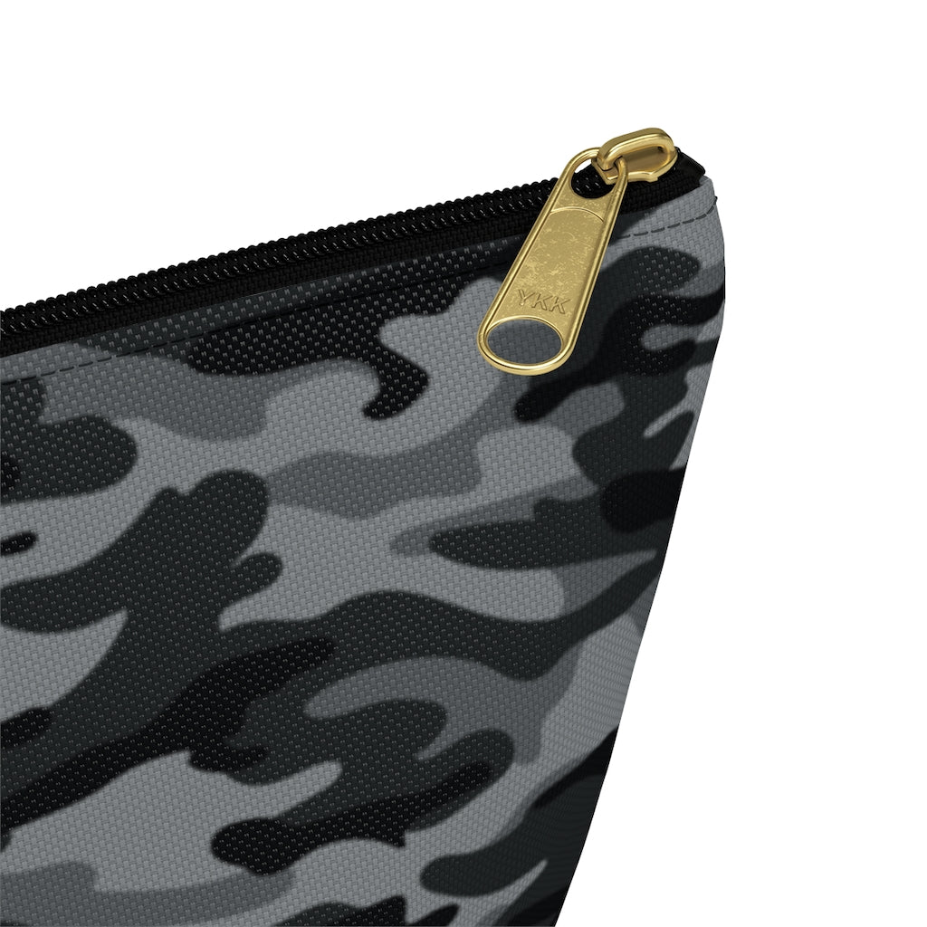 Camouflage Gray & Black - Makeup & Accessory Bag 2 Sizes