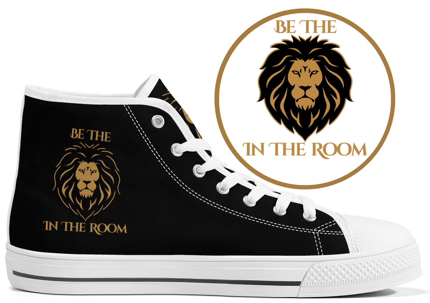 "Be The Lion In The Room" Converse Style High Tops