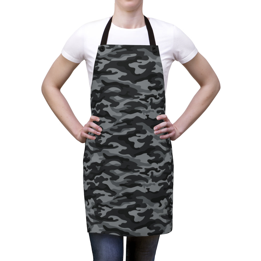 Camouflage Gray & Black - Kitchen Chef Apron