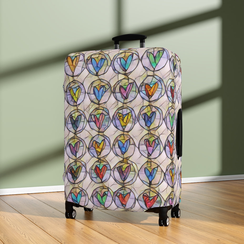 Circles of Hearts  - Luggage Protector and Cover 3 Sizes