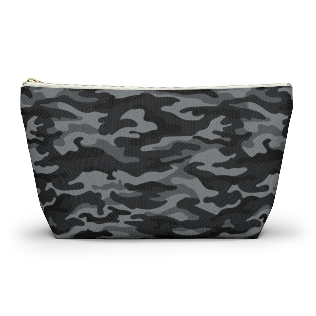 Camouflage Gray & Black - Makeup & Accessory Bag 2 Sizes