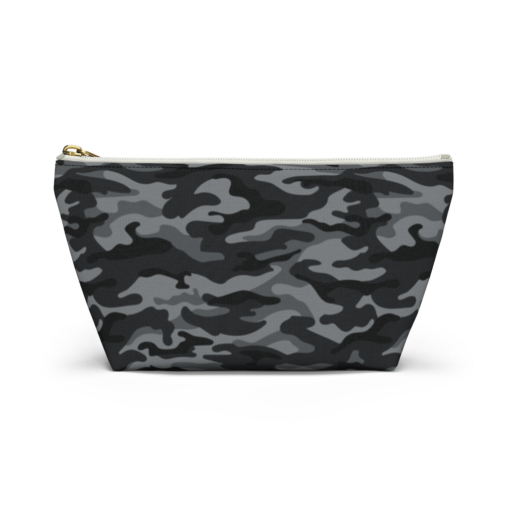 Camouflage Gray & Black - Makeup & Accessory Bag 2 Sizes