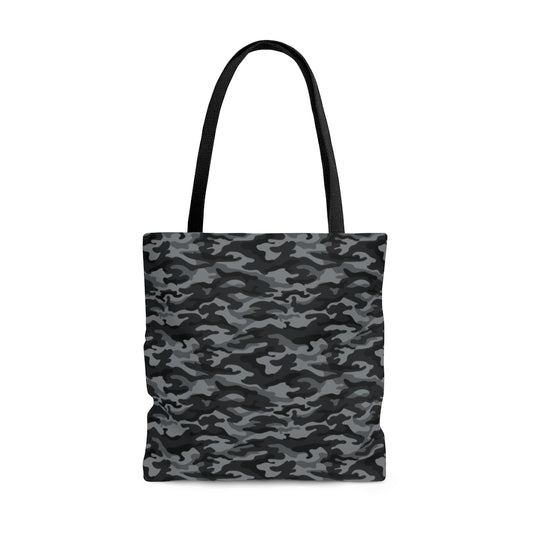 Camouflage Gray & Black - Canvas Tote 3 Sizes