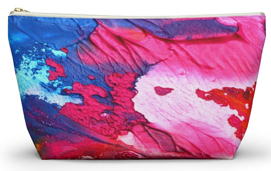 Pinks & Blues Explosion of Color - Makeup & Accessory Bag 2 Sizes