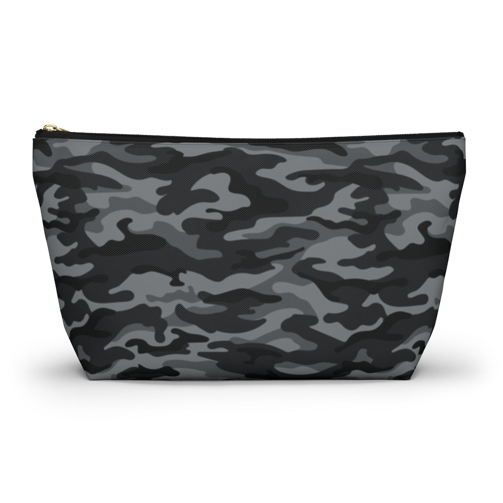 Camouflage Gray & Black - Makeup & Accessory Bag 2 Sizes