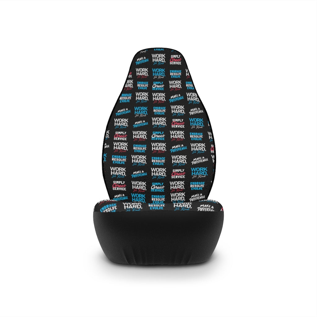 Culture Collection on Black Car Seat Covers