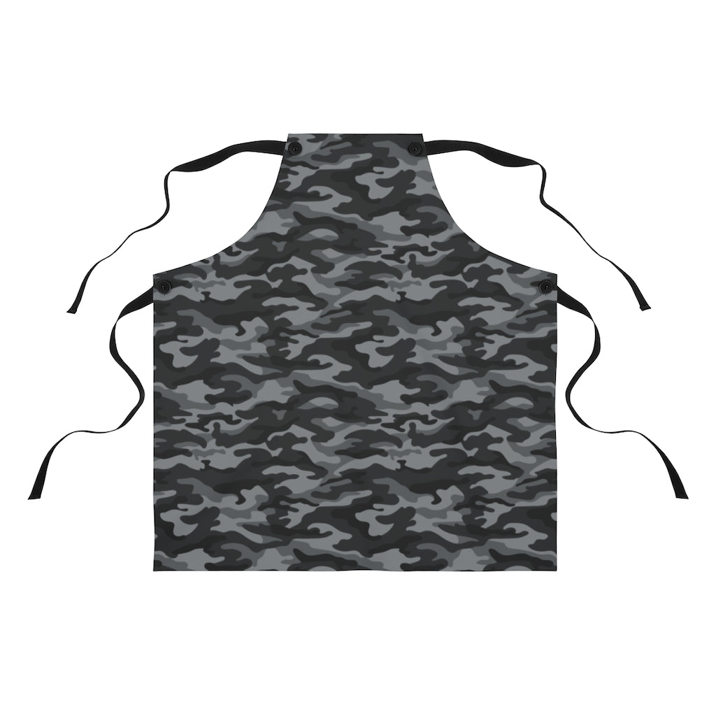 Camouflage Gray & Black - Kitchen Chef Apron