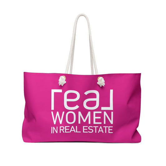 REAL Women in Real Estate - Weekender Oversized Canvas Tote Bag 24" × 13"