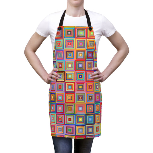 Retro Colored Squares - Kitchen Chef Apron