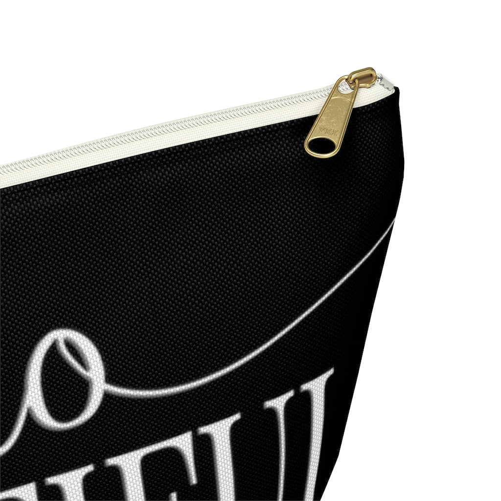 Hello Beautiful Inspirational Affirmations White & Black  - Makeup & Accessory Bag 2 Sizes