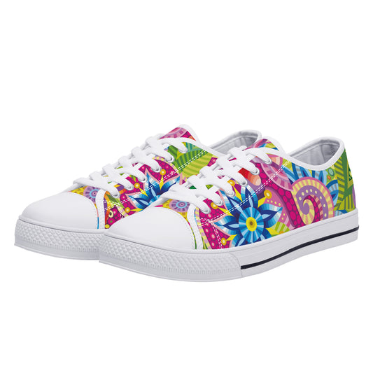 Hippie Summer Floral Canvas Sneakers