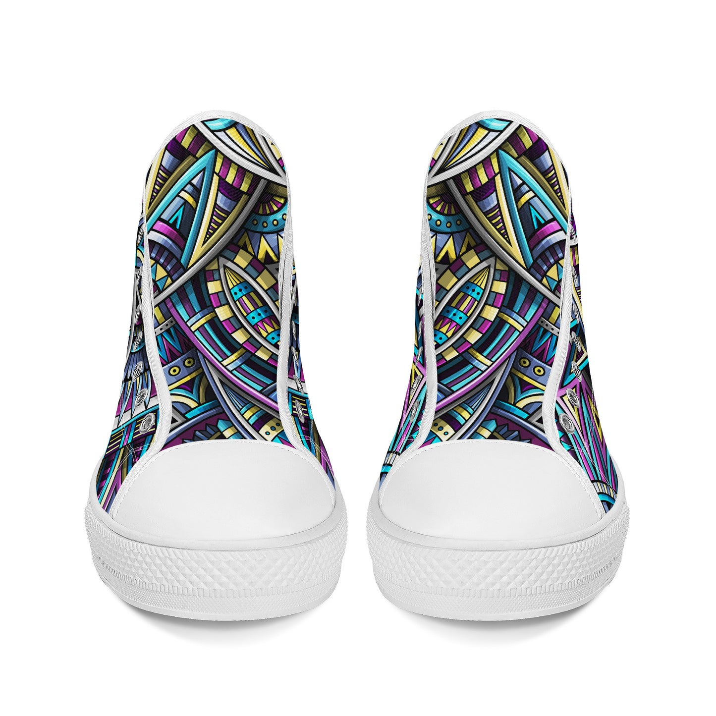 Tribal Colorful Abstract Converse Style High Tops