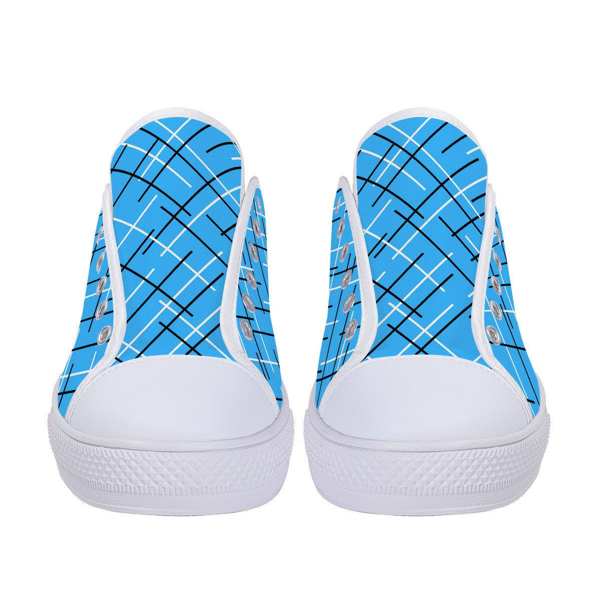 Unisex Low Top Canvas Shoes with Abstract Design