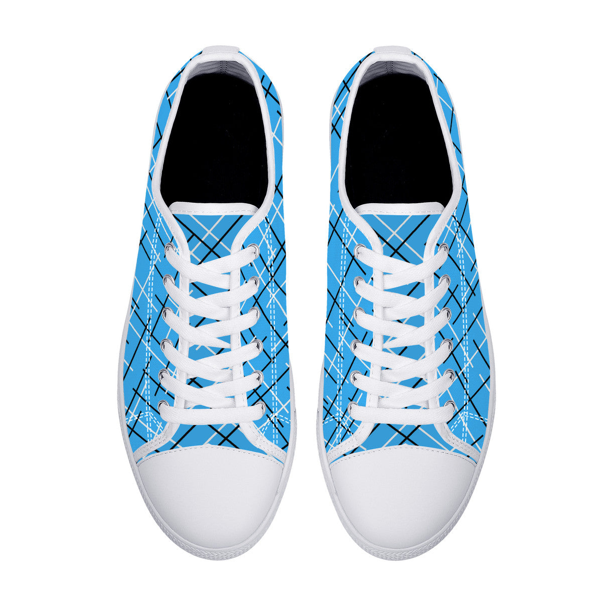 Unisex Low Top Canvas Shoes with Abstract Design