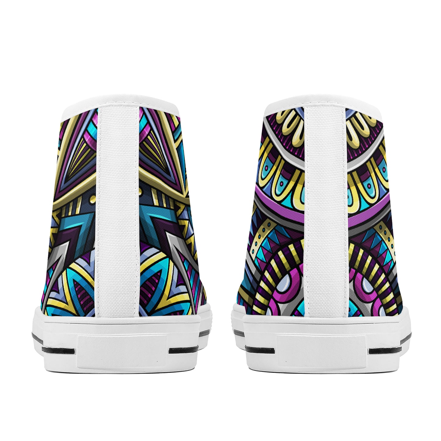 Tribal Colorful Abstract Converse Style High Tops