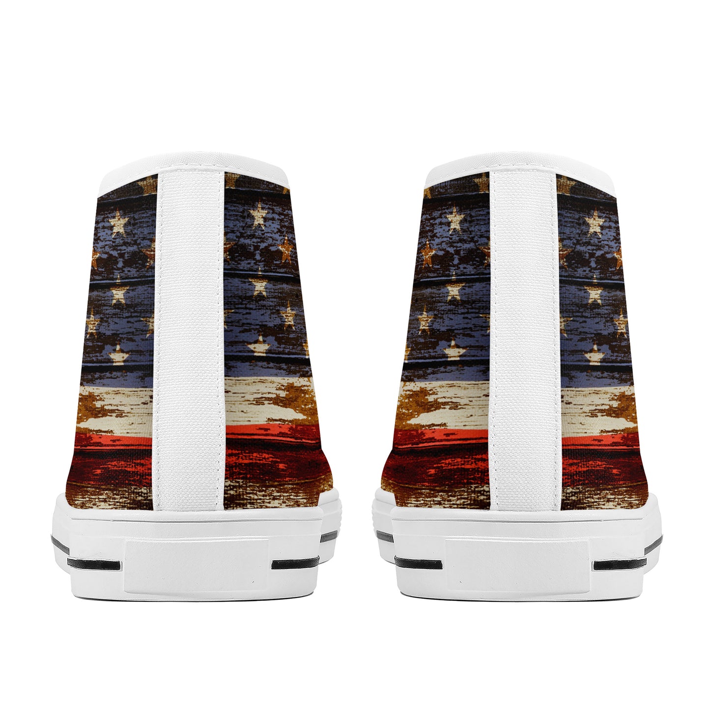 Patriotic American Flag Converse Style High Tops