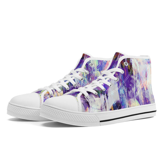 Purple Spring Abstract Converse Style High Tops