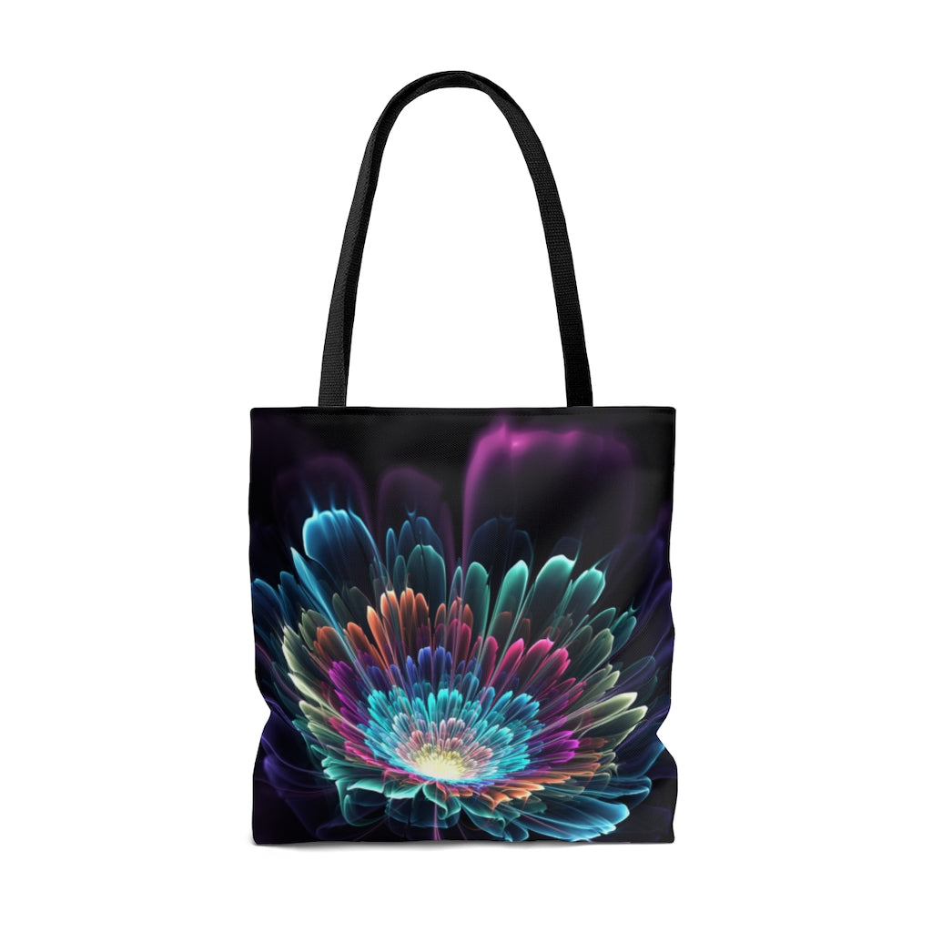 Rainbow Mystical Flower - Canvas Tote 3 Sizes