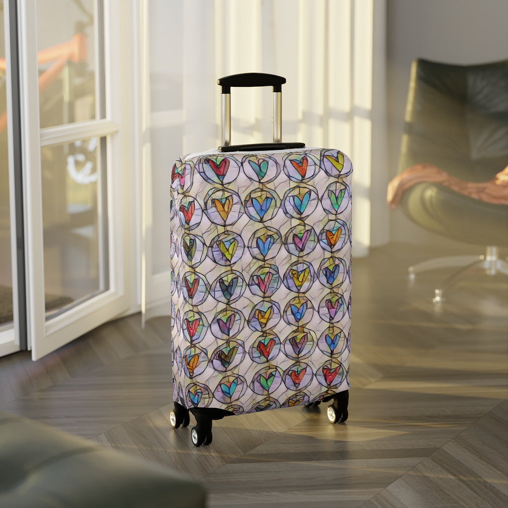 Circles of Hearts  - Luggage Protector and Cover 3 Sizes