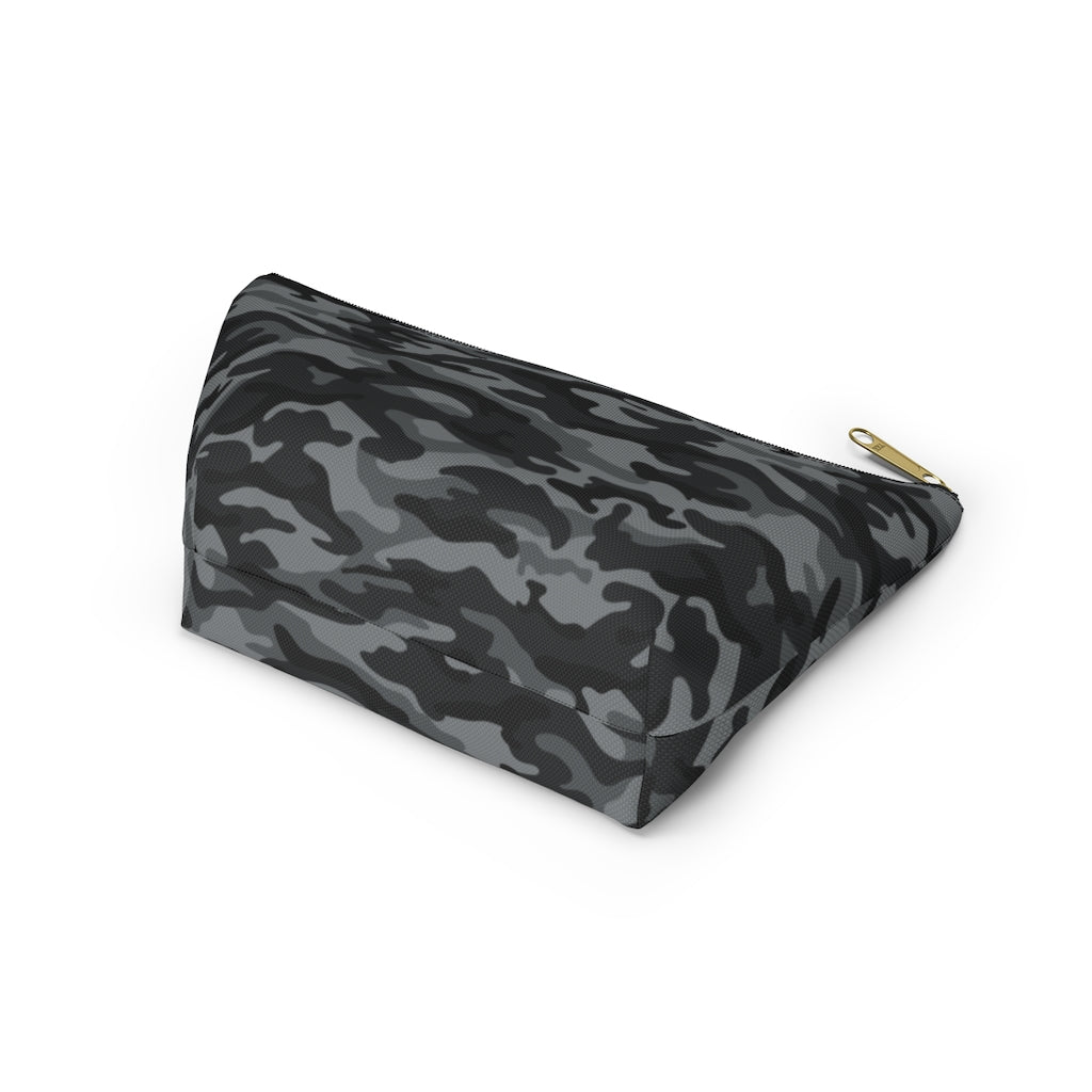 Camouflage Gray & Black - Makeup & Accessory Bag 2 Sizes