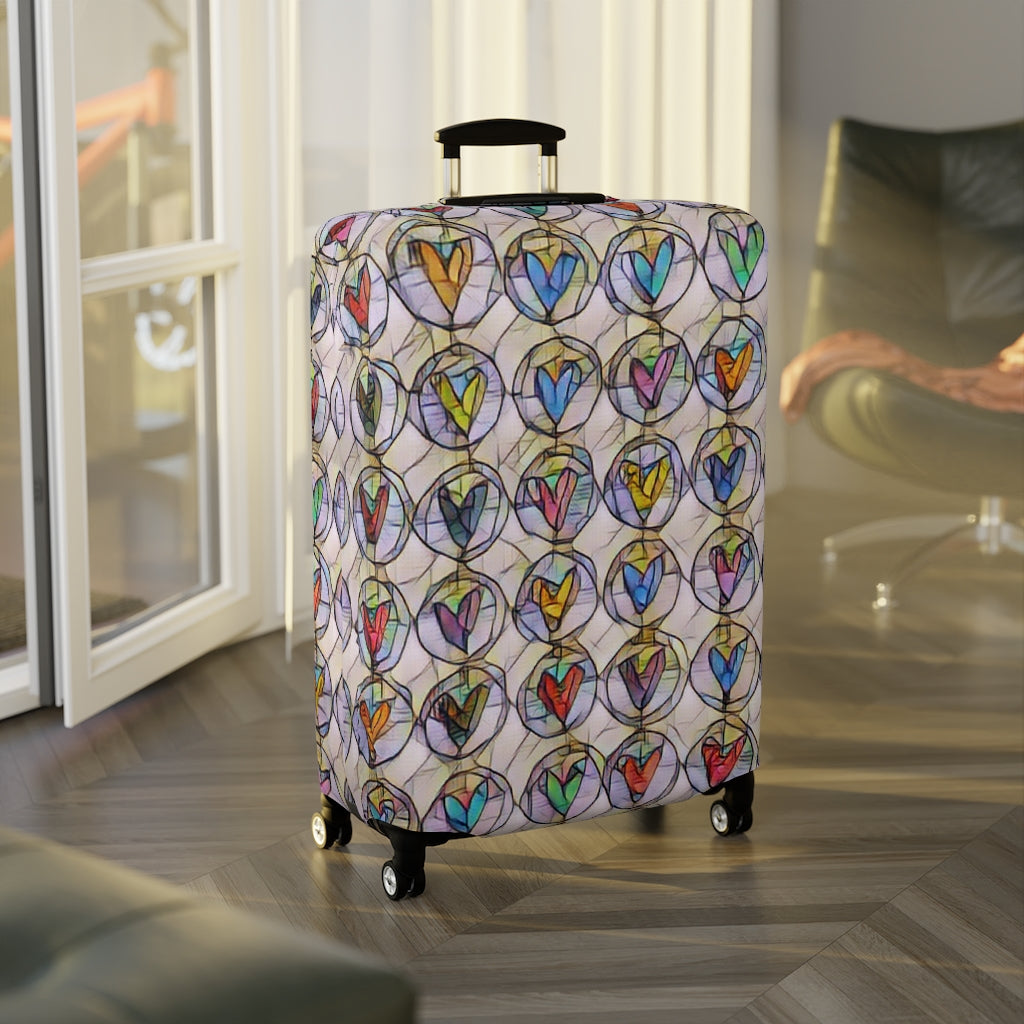 Circles of Hearts  - Luggage Protector and Cover 3 Sizes