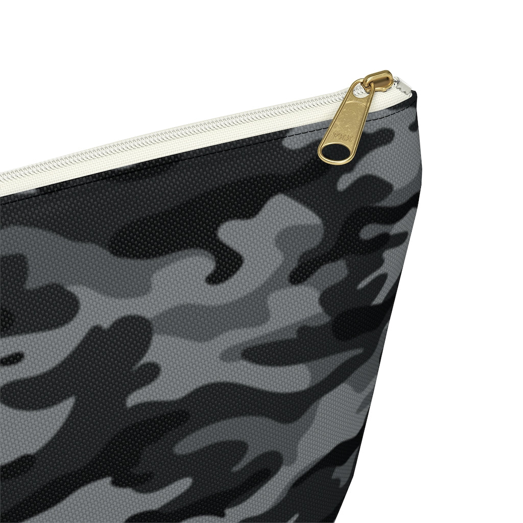 Camouflage Gray & Black - Makeup & Accessory Bag 2 Sizes