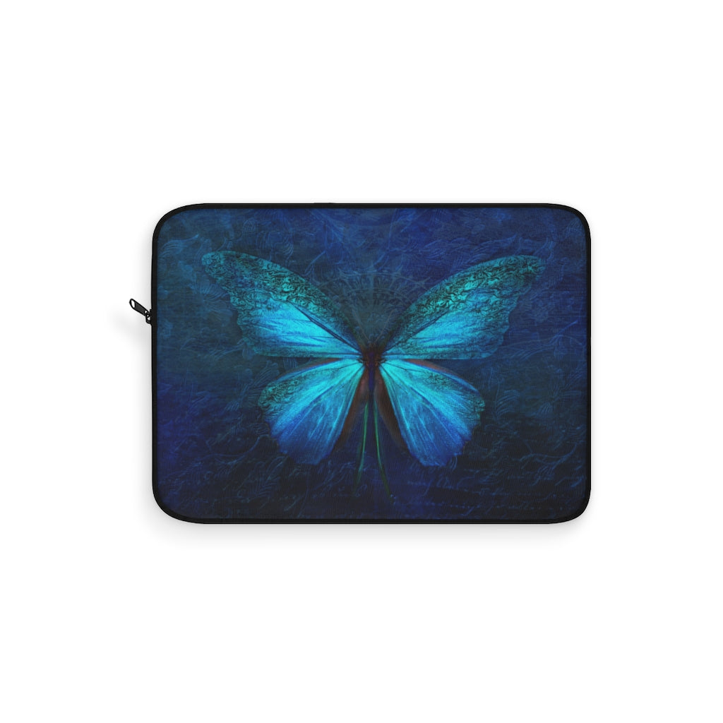 Mystical Blue Night Butterfly - Laptop or Ipad Protective Sleeve 3 Sizes