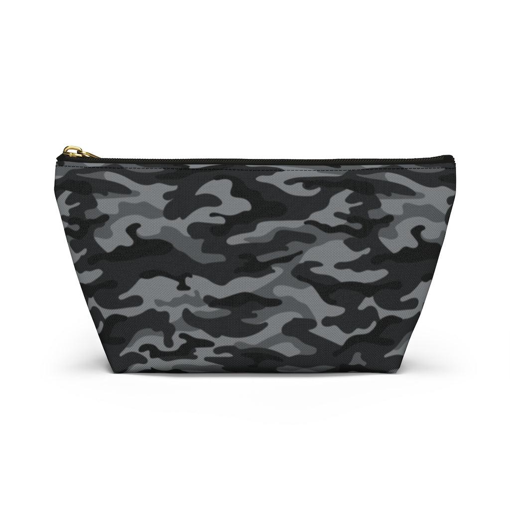 Camouflage Gray & Black - Makeup & Accessory Bag 2 Sizes