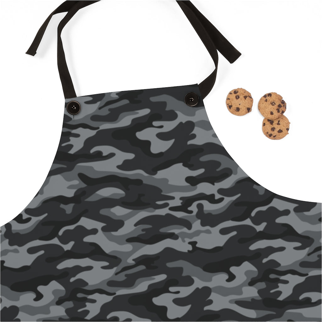 Camouflage Gray & Black - Kitchen Chef Apron