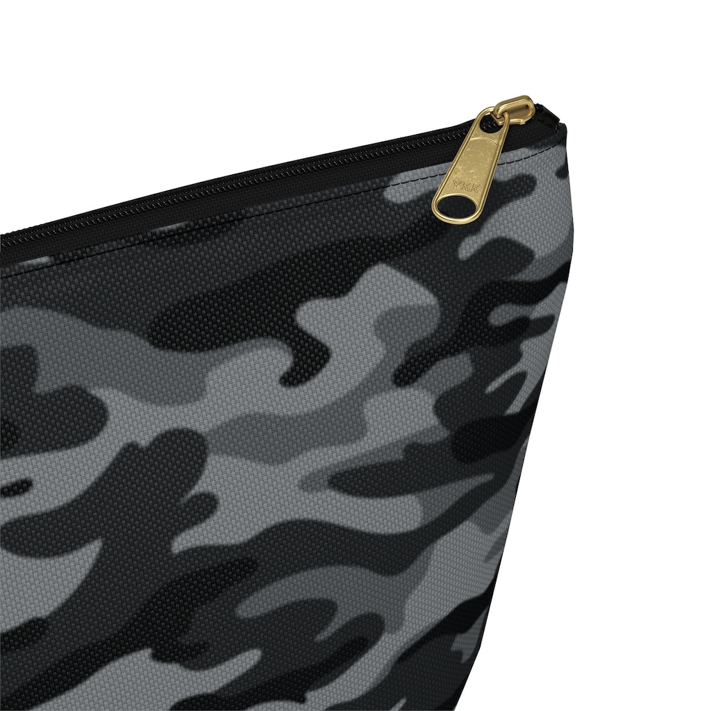 Camouflage Gray & Black - Makeup & Accessory Bag 2 Sizes