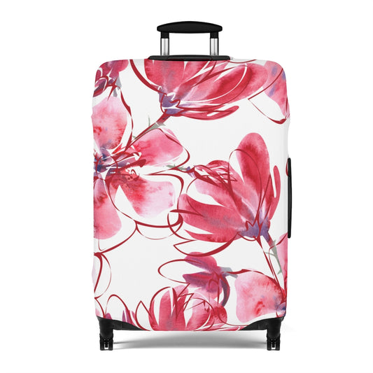 Romantic Pin & White Flowers  - Luggage Protector and Cover 3 Sizes