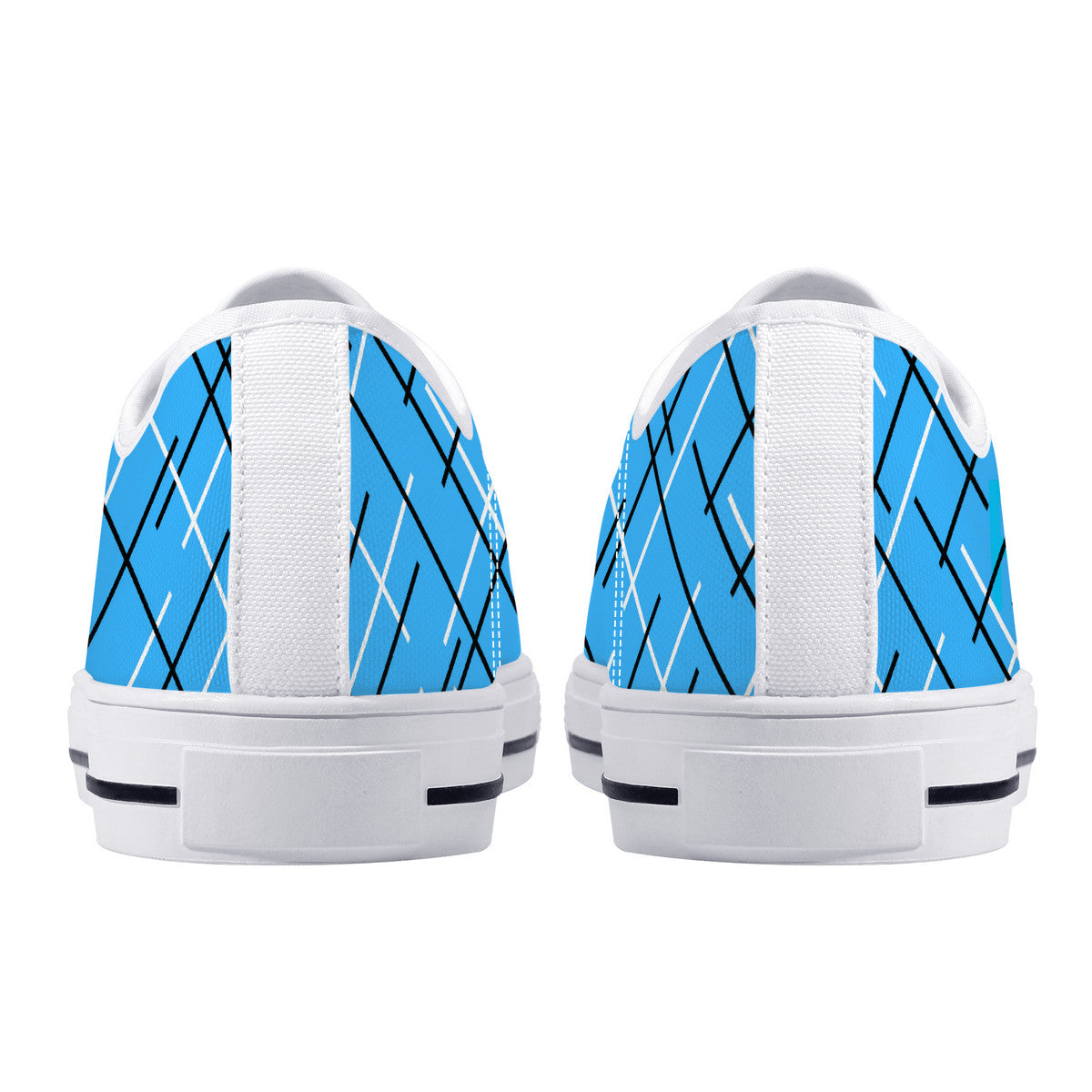 Unisex Low Top Canvas Shoes with Abstract Design