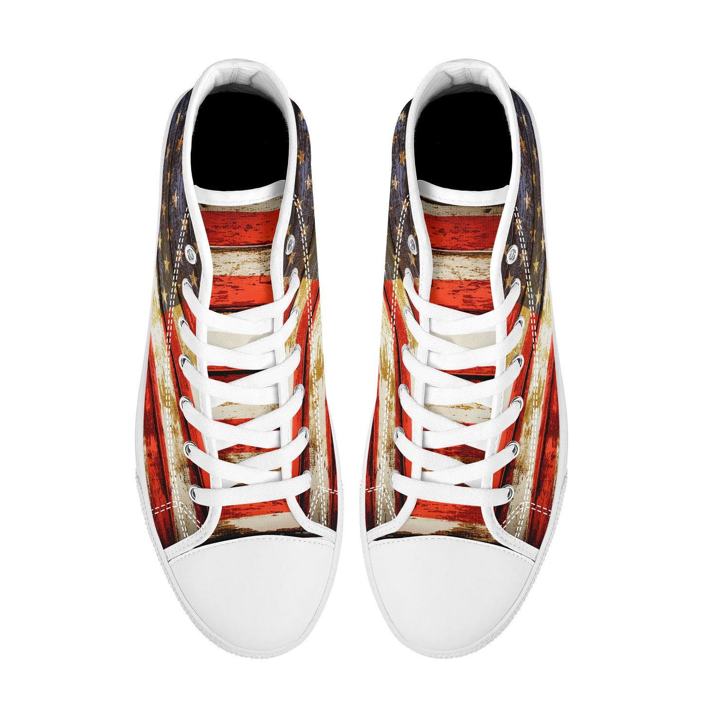 Patriotic American Flag Converse Style High Tops