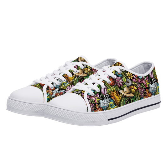 Fun & Creative Digital Audio Illustrations Canvas Sneakers